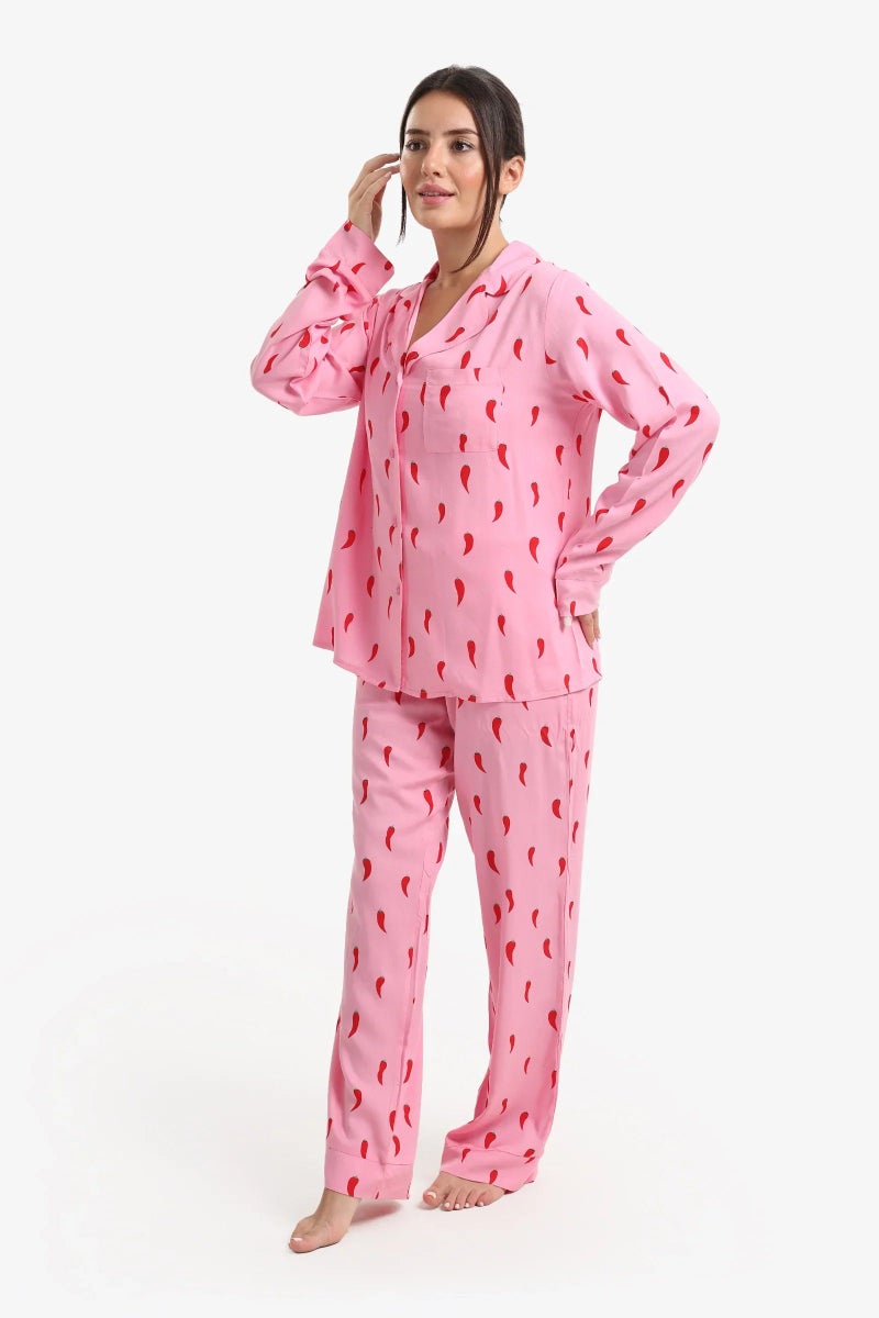 Carina Pepper Print Relaxed Pyjama Set - Image 2